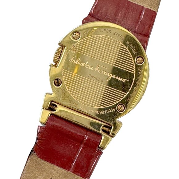 Salvatore Ferragamo Womens Gancino Dress Watch Swiss Made Leather Band main image 4